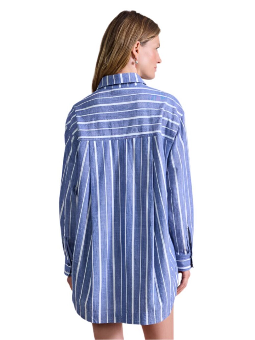 Apiece Apart Flowe Pocket Button Up Shirt in Chambray Blue Size Small - Picture 2 of 5